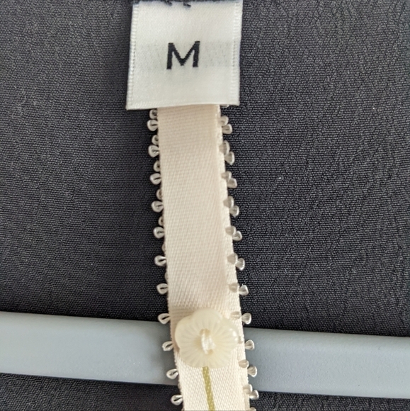 UNCLE Frank Black Dress With Ruffle Angel Sleeves V Neck M Whimsigoth Witchy - Picture 14 of 14